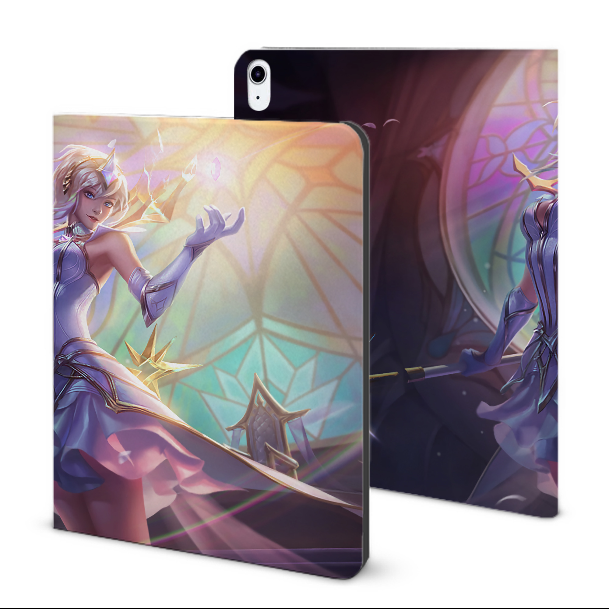 （画像用） リーグ・オブ・レジェンド League of Legends LOL IPad ケース ブック型 PUレザー TPU 耐衝撃 軽量 薄型 ペン収納なし 全面保護 IPad 各モデル対応